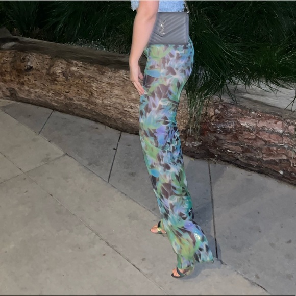 Kim Shui green print mesh pant - Picture 3 of 3